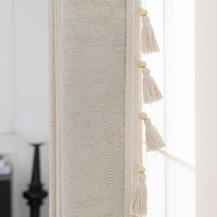 Decorative curtain with tassel trim Bowlift