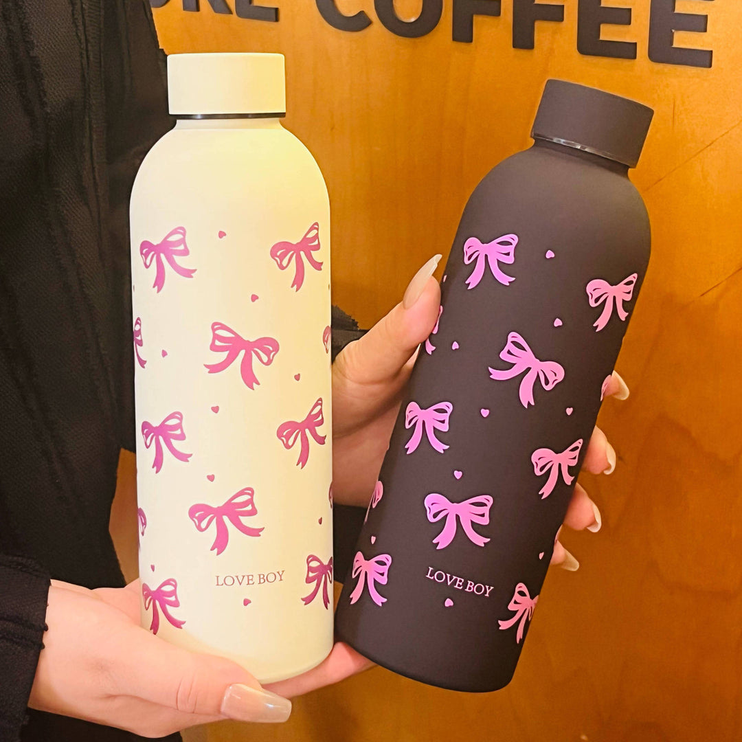 Women's insulated drinking bottle with stylish bow motif Bowlift