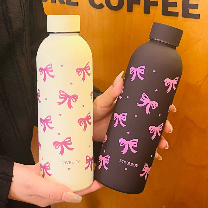 Women's insulated drinking bottle with stylish bow motif Bowlift