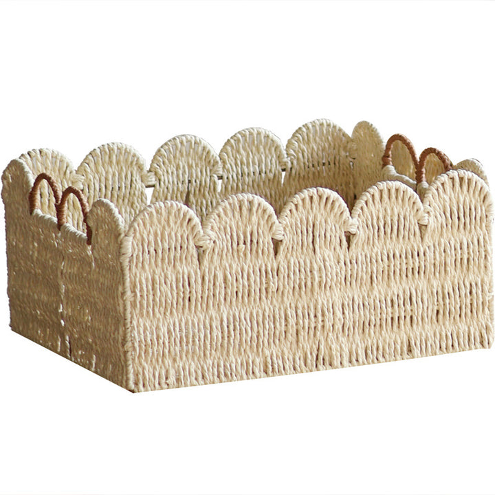 Handcrafted storage basket with wave edge Bowlift