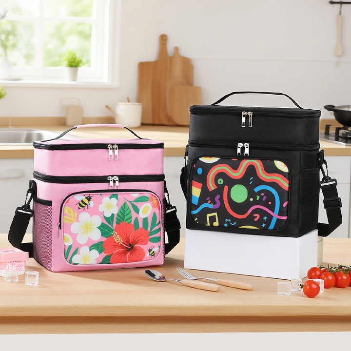 Insulated picnic cooler bag with stylish floral design Bowlift