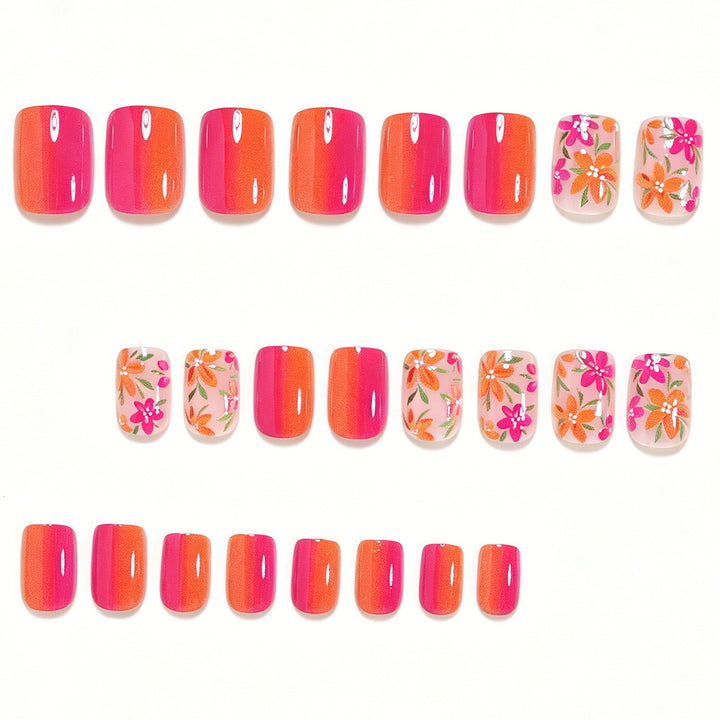 Floral Gel Nail Art Tips Bowlift