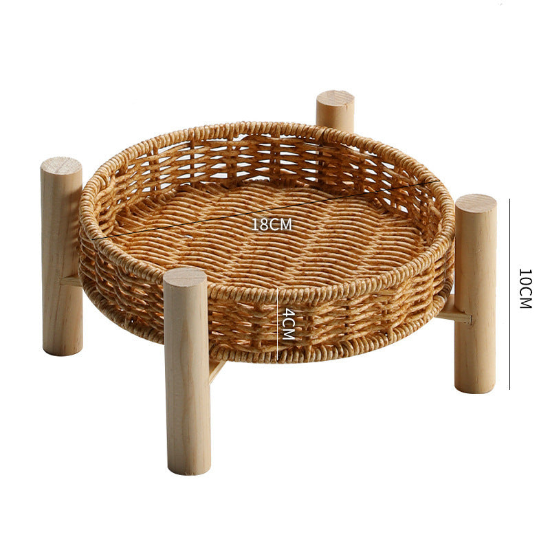 Handcrafted Wicker Storage Basket Bowlift