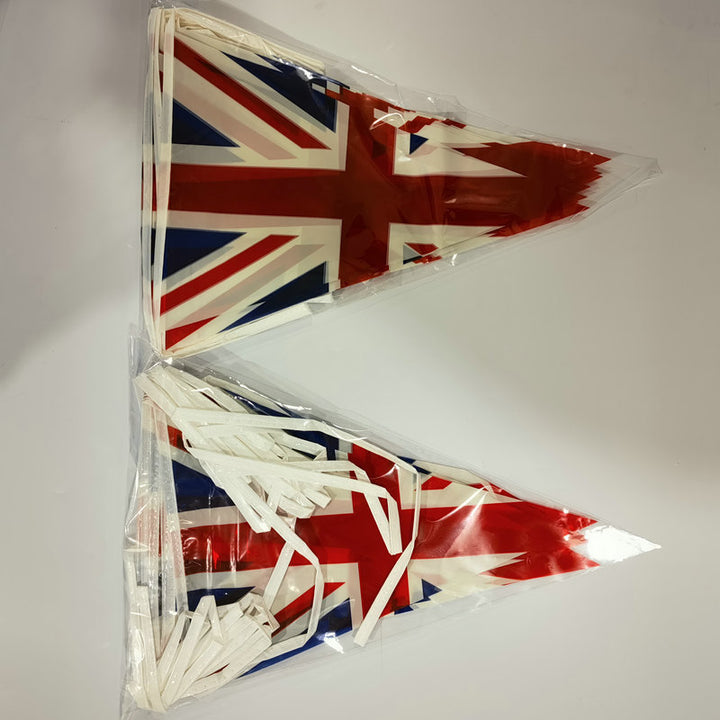 Independence Day outdoor patriotic triangle pennant bunting garland with reinforced tie tape Bowlift