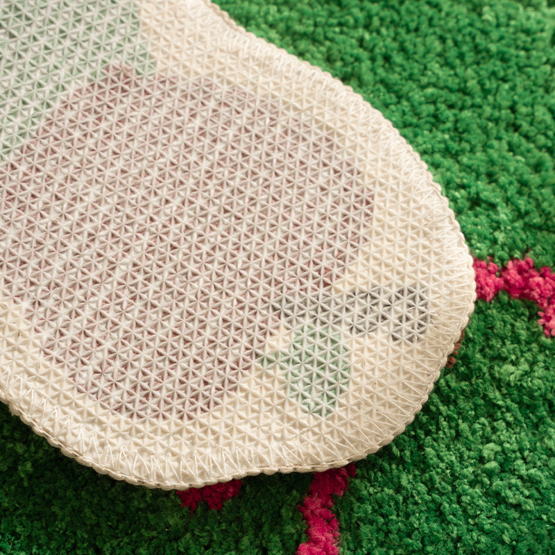 Soft high-pile Christmas carpet in Christmas tree shape