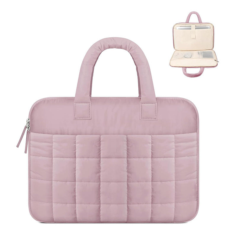 Padded Laptop Handbag with Versatile Interior Pockets Bowlift