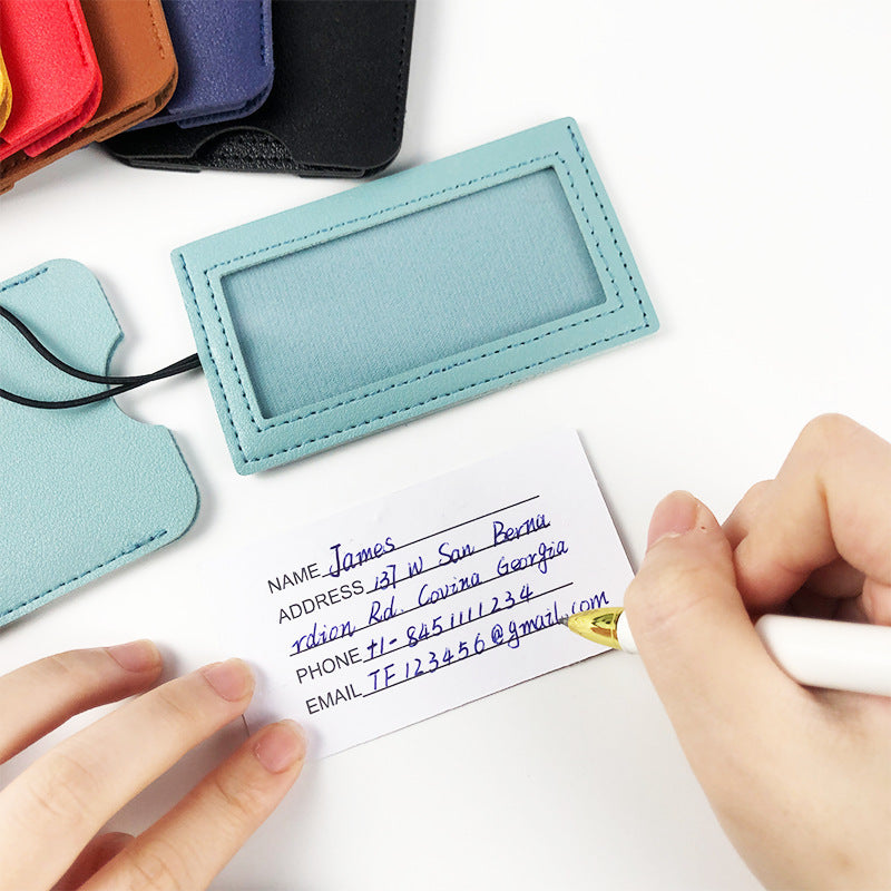 Premium Leather Travel Identification Holder Bowlift