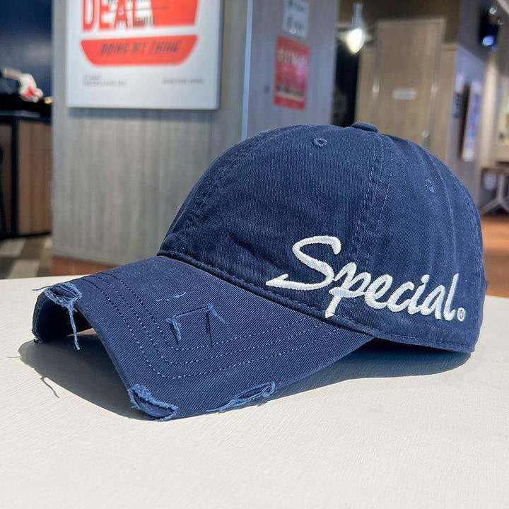 Unisex Distressed Cotton Dad Cap Bowlift