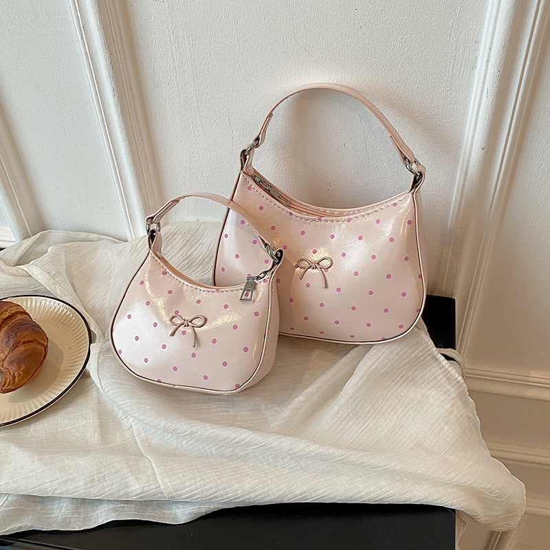 WoCharming Polka Dot Crossbody Handbag Bowlift