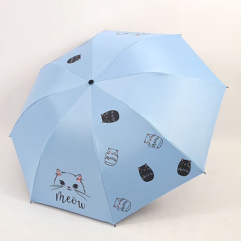 Ladies umbrella with playful cat design Bowlift