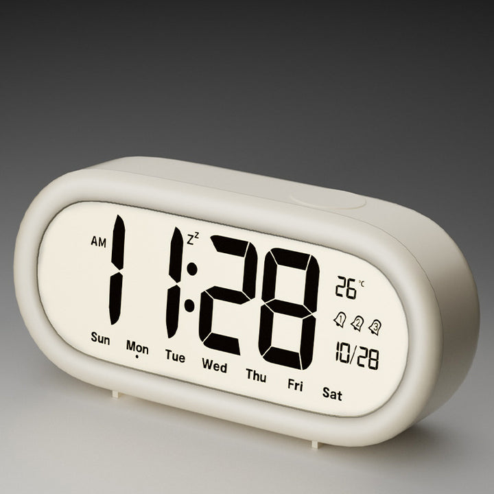 Digital Alarm Clock with Temperature and Date Setting Bowlift