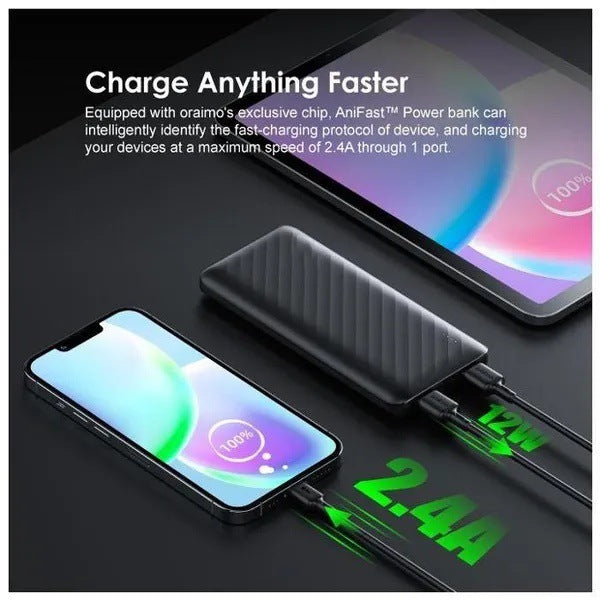 High-capacity portable power bank with dual USB-A and USB-C fast charging Bowlift