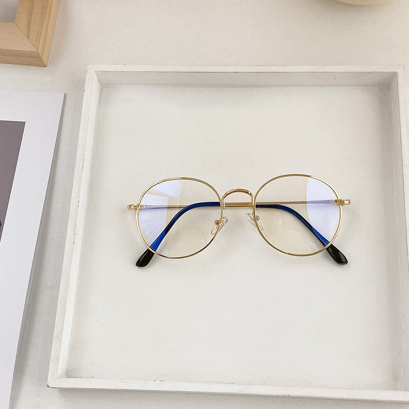 Fashion Round Sunglasses with Golden Frame Bowlift