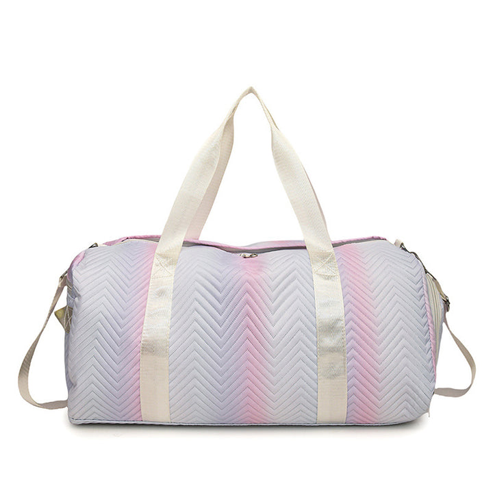 Chevron Quilted Travel Duffle Bag Bowlift