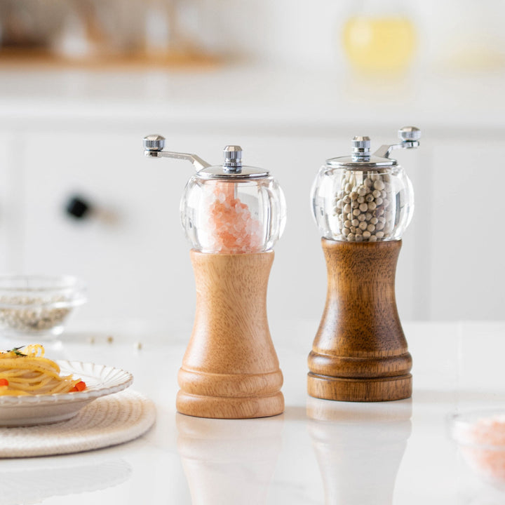 High-quality wood and stainless steel pepper mill Bowlift