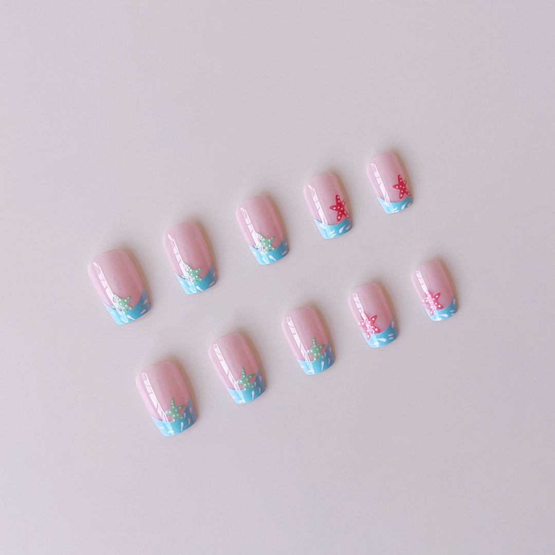 Creative Nail Art Set with Tropical Beach Style Bowlift