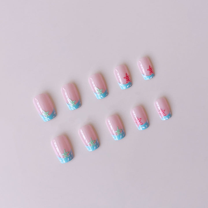 Creative Nail Art Set with Tropical Beach Style Bowlift