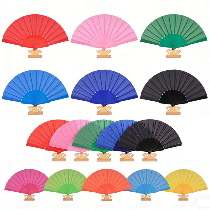 Ladies decorative fan with elegant wooden handle Bowlift