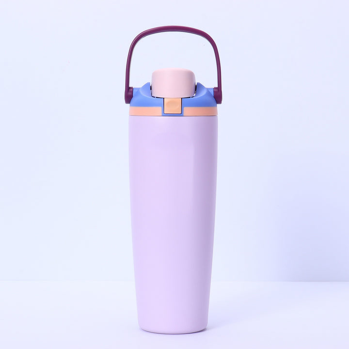 Women's insulated drinking bottle with ergonomic carry handle Bowlift