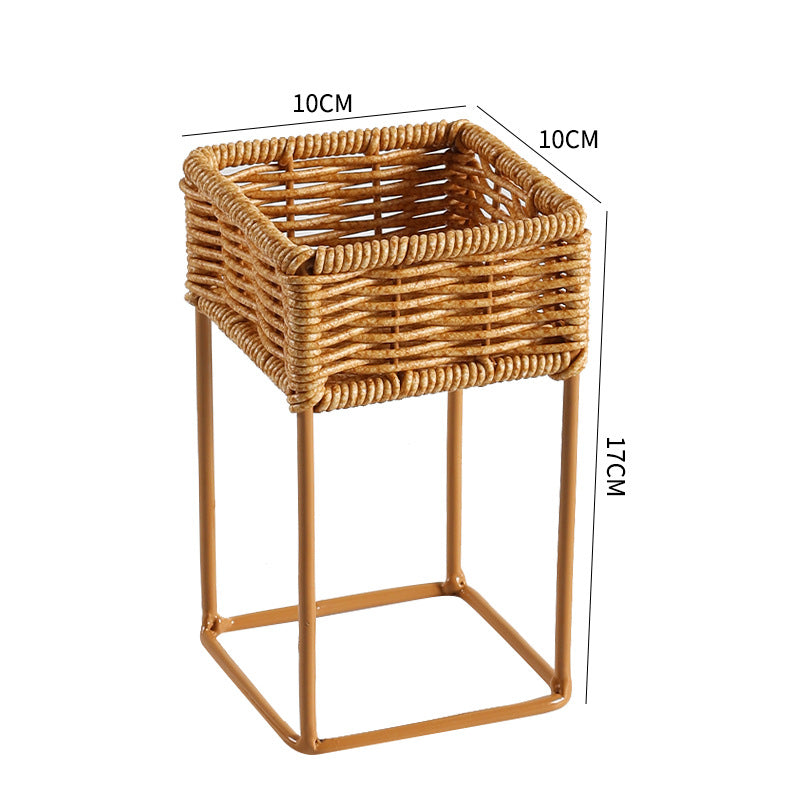 Stylish Woven Plant Holder with Stand Bowlift