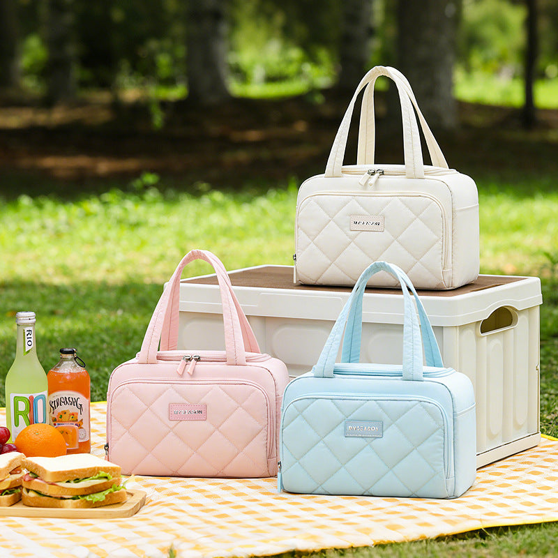 Insulated Quilted Lunch Cooler Bag Bowlift