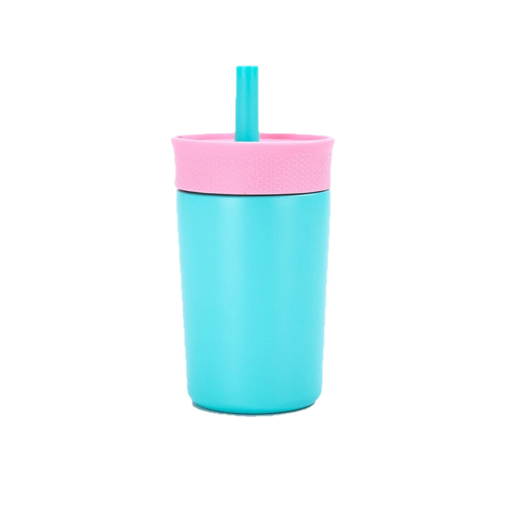 Women insulated coffee cup with integrated straw Bowlift
