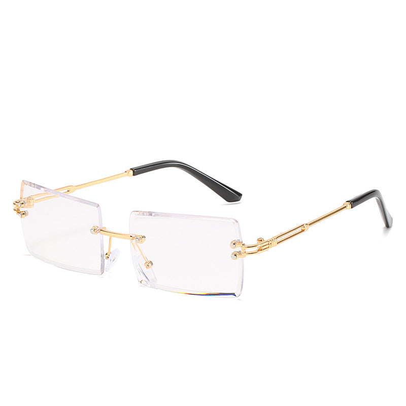 Women's stylish sunglasses with unique rectangular frame and sparkling details Bowlift
