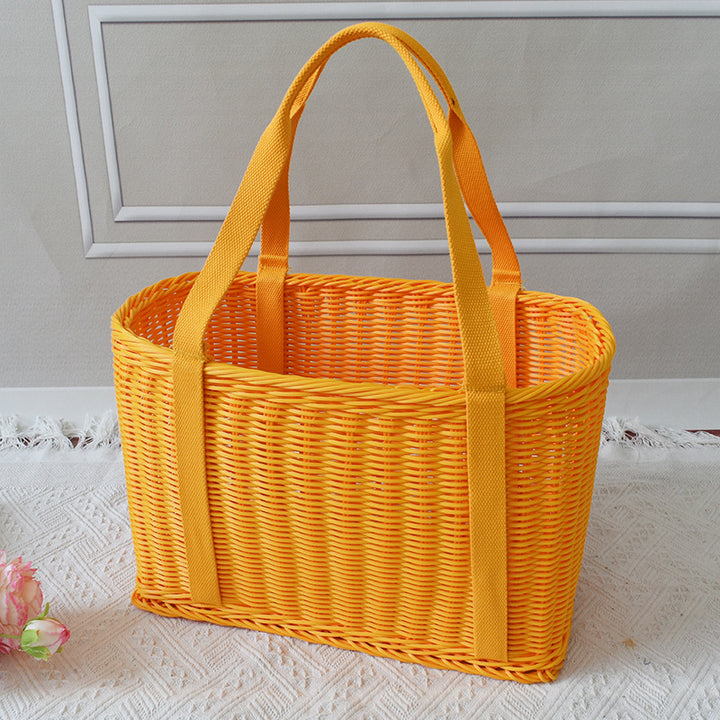 Stylish Woven Market Tote Bowlift