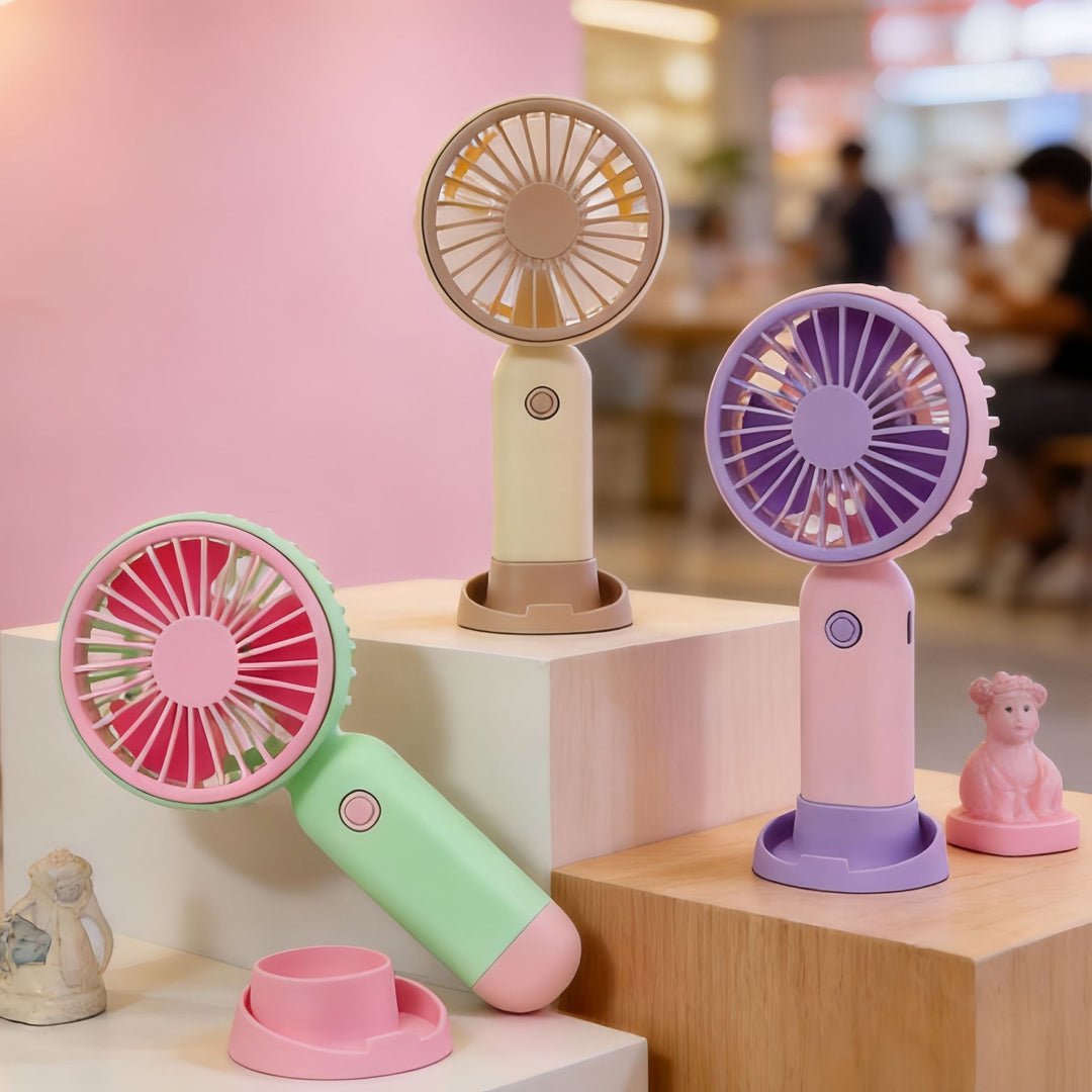 Ladies portable battery-operated hand fan Bowlift