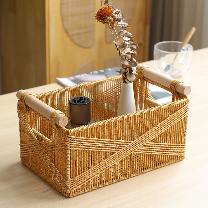 Artisan Crafted Wicker Storage Caddy Bowlift