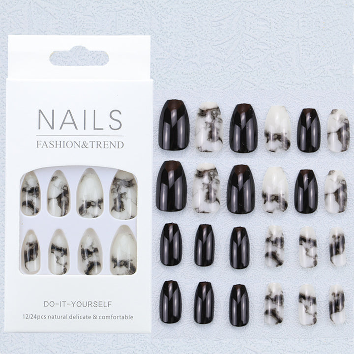 Artistic Graphic Press-On Nail Set Bowlift