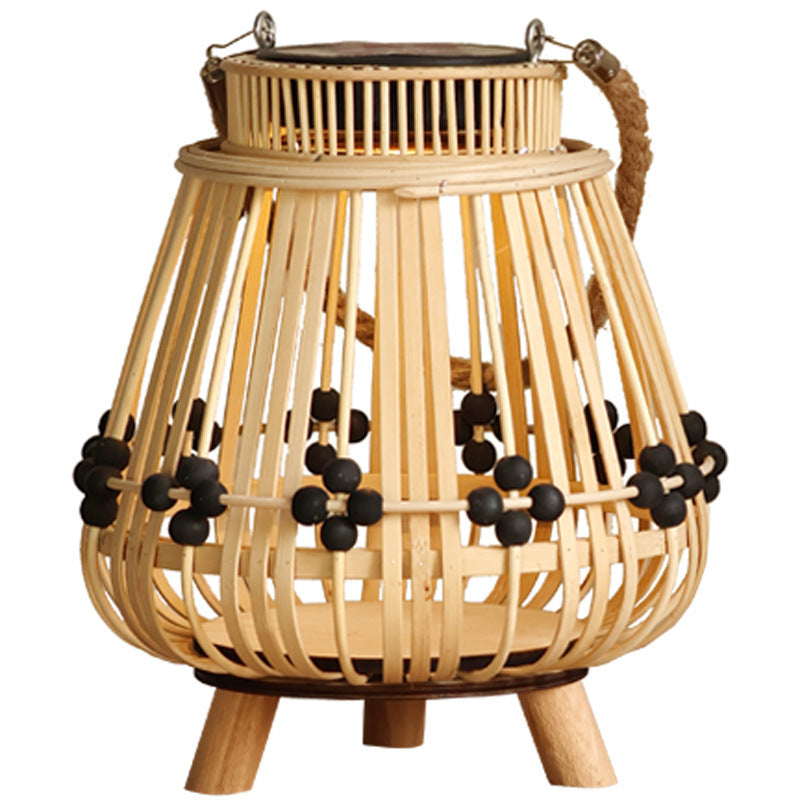 Decorative light source with natural rattan Bowlift