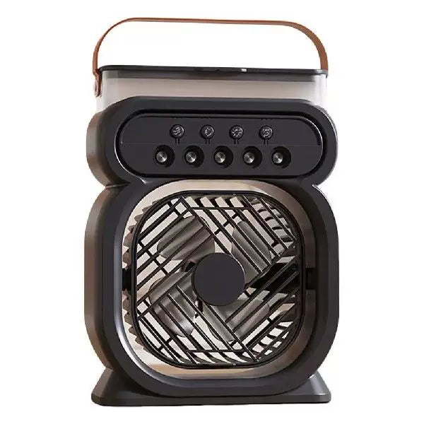 Unisex One Size Portable Rechargeable Vaporizing Desktop Air Cooler and Fan with Leather Carrying Handle Bowlift