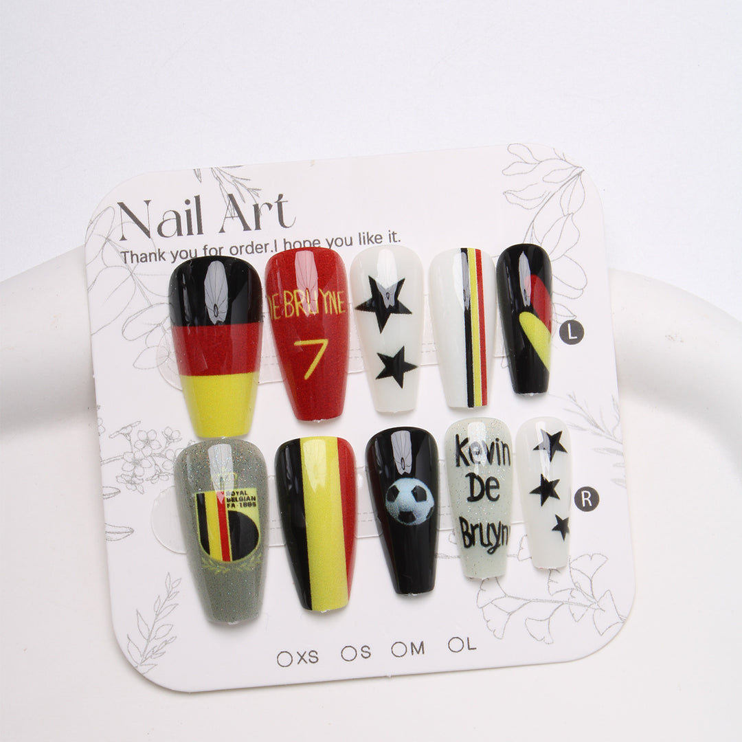 Sports-Themed Press-On Nail Art Bowlift