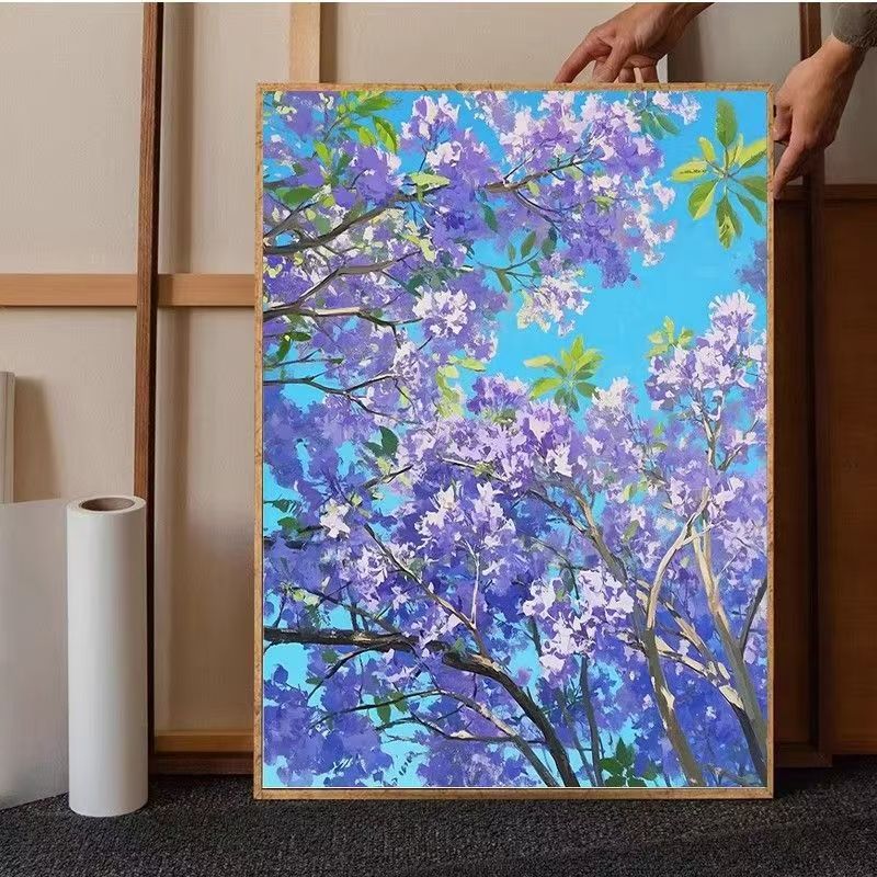 Lush Lavender Floral Canvas Art Print Bowlift