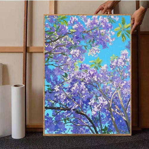 Lush Lavender Floral Canvas Art Print Bowlift