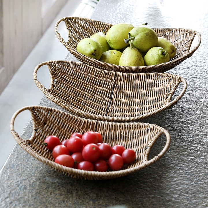 Decorative Handwoven Serving Tray Bowlift