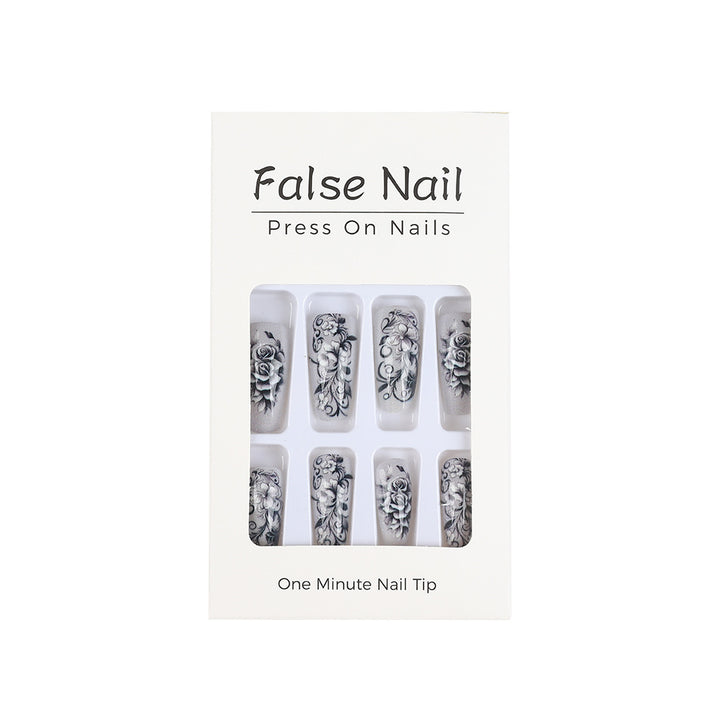 Artificial nails with floral designs Bowlift