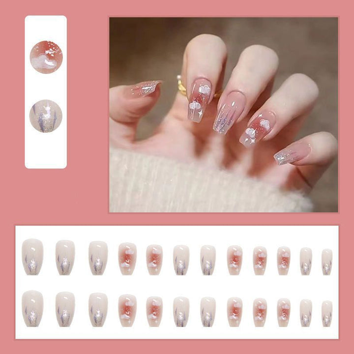 Premium Decorative Spring-Inspired Press-On Nail Set Bowlift
