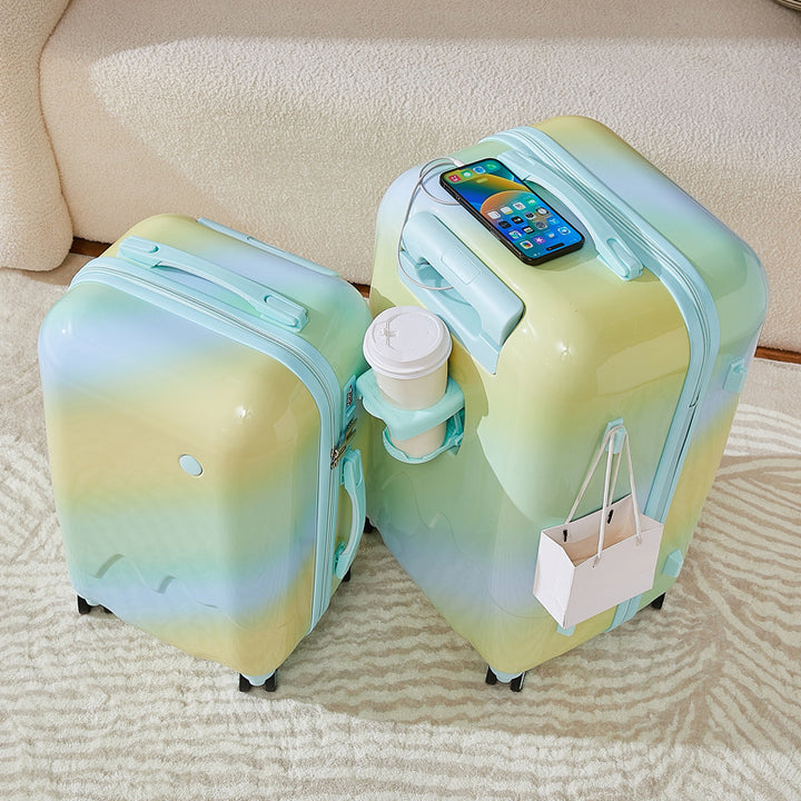 Unisex Compact Smart Hardshell Travel Suitcase Bowlift
