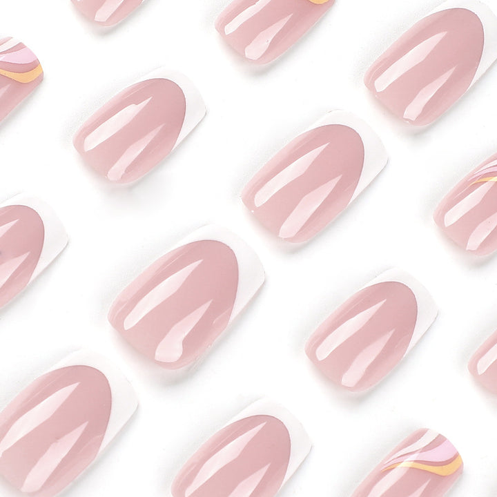 Artful Gel Nails with Elegant Accents Bowlift