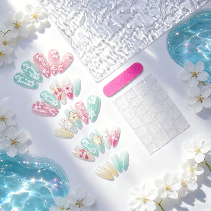 Elegant Art Nail Collection with Floral Motifs Bowlift