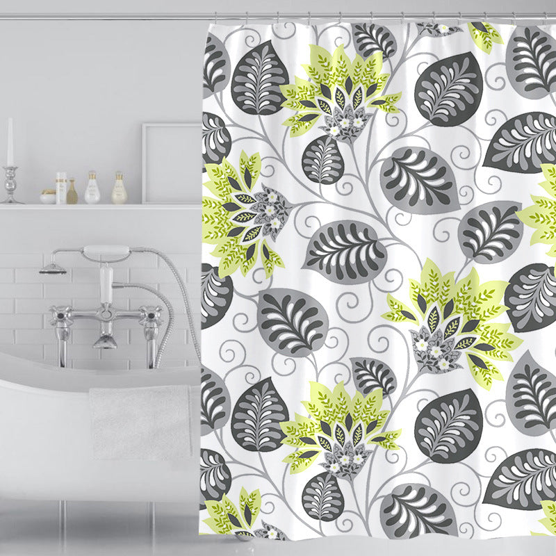 Women's Elegant Floral Shower Curtain Bowlift