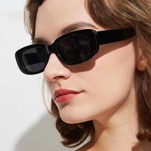 Women's fashionable rectangular sunglasses with adjustable nose pads Bowlift