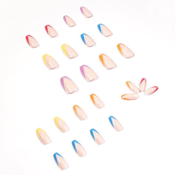 Artificial nail art with colorful tips and elegantly accented designs Bowlift