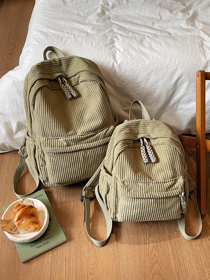 Corduroy Multi-Pocket Backpack Bowlift