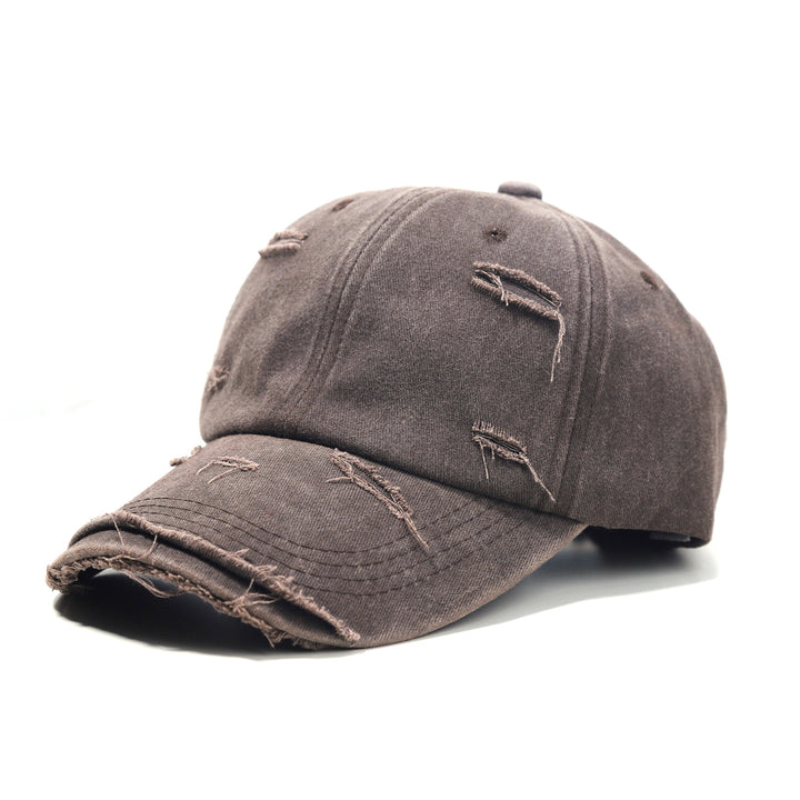 Women's washed baseball cap with destroyed look Bowlift