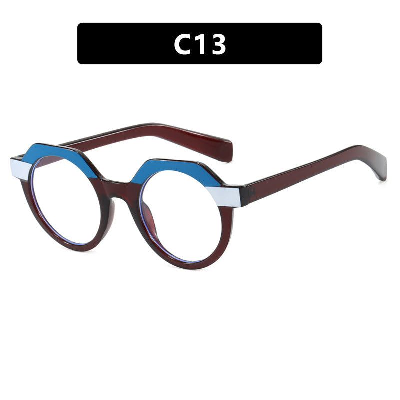 Ladies extravagant round sunglasses with colored accented frame Bowlift