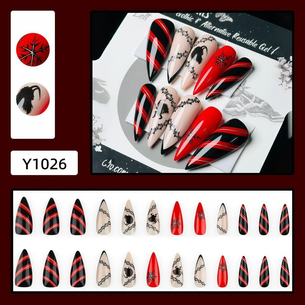 Creative Nail Design Set in Gothic Style Bowlift