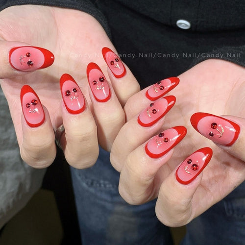 Premium Decorative Press-On Nail Set Bowlift